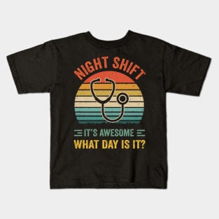 Night Shift Funny Nurse Doctor Nursing RN LPN CNA Women Men Kids T-Shirt
